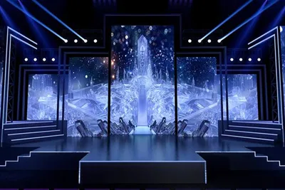 LED stage with high-tech visuals