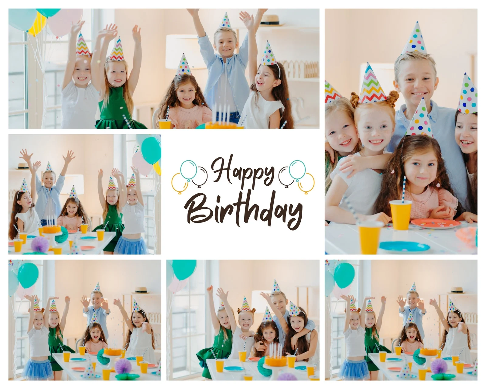 Collage of wedding, corporate launch, and kids’ birthday